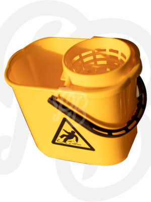 Yellow Mop Bucket with Built-In Wringer